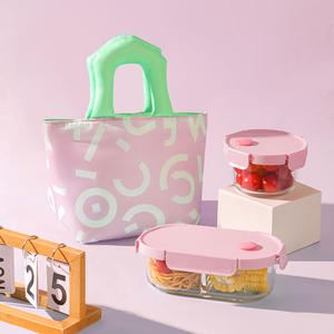 Hanfizi प्यारा मुद्रण भोजन थर्मल थैला एल्यूमीनियम पन्नी वाटरप्रूफ इन्सुलेट लंच बैग पफी - Product Image 6