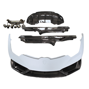 Kit de carrosserie de jupe latérale de lèvre de pare-chocs avant et arrière de style EVO de demi-fibre de carbone pour <span class=keywords><strong>Lamborghini</strong></span> LP580 LP610 - Product Image 1