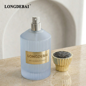 Factory Custom Crimp Empty Round Perfume <b>Bottle</b> 30ml 50ml 100ml Frosted Glass Perfume <b>Bottles</b> with <b>Plastic</b> Lids - Product Image 3