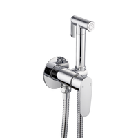 Kit de douche WC mural robuste en laiton avec douchette shattaf à poignée unique pour l'hygiène personnelle à domicile