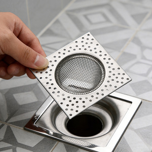 Floor <b>drain</b> filter screen, sewer anti-hair <b>drain</b> cover, <b>bathroom</b> floor <b>drain</b> sticker, hair-proof and anti-clogging floor <b>drain</b> - Product Image 2