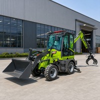 Backhoe Loader Beroda, Front End Loader, Excavator Belakang, Mesin Yunnei, Pompa Hidrolik BLT, Daya 92KW, Kapasitas Bucket 2m3 untuk