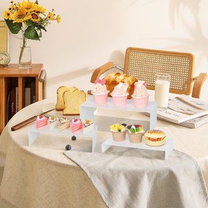 Đám Cưới Hiện Đại 6-Mảnh Bánh <span class=keywords><strong>Pop</strong></span> Đứng Đặt 6Pcs Vàng/Bạc Kim Loại Món Tráng Miệng Khay Cho Đảng Buổi Chiều Trà Snack Phần Còn lại Hiển Thị Đứng - Product Image 5