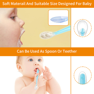 <span class=keywords><strong>Cuillère</strong></span> Bébé en <span class=keywords><strong>Silicone</strong></span> Écologique et de Qualité Alimentaire Sans BPA avec Boîte de Rangement et Poignée à Débit Variable pour Aliments pour Bébés - Product Image 5