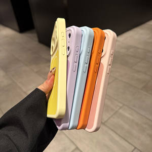 Coque en silicone bicolore compatible avec iPhone 17 Pro Max, 16 Pro Max, simple 15 Pro Max, coque de protection antichoc 17 - Product Image 6