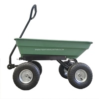 Chariot à plateforme à châssis en acier, à quatre roues, conteneur roulant, remorque utilitaire, chariot de jardin basculant, outils mobiles en plastique pour la maison