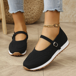 Cross-border Hollow-Out Sneakers Womens 2025 Summer Export Plus-Size Casual Shoes Wholesale European/American <b>Round</b>-<b>Toe</b> Hole - Product Image 2