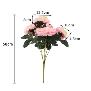Bouquet de fleurs artificielles pivoines, 7 pièces, haute simulation, décoration de mariage et de maison, style classique - Product Image 5
