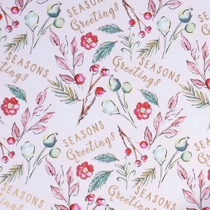 Papel de Regalo con Diseño Floral de Bayas de Temporada, Rollo de Papel de Arte con Revestimiento de PE de una Cara, Ecológico y Reciclable - Product Image 3