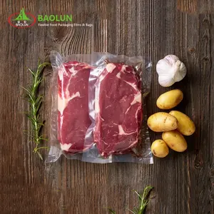 Kantong plastik kemasan daging bebas BPA tas penyimpanan daging PA PE transparan kantung makanan vakum PA PE untuk daging