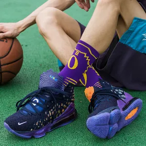 Basketball Volleyball Crew Sock Polyester Cotton Men Basketball Sox Athletic Gym Running Sock