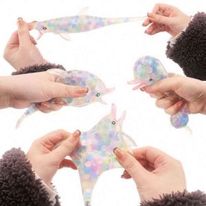Jouet en peluche pour enfants Mochi Squishy Dauphin en PU écologique, anti-stress, cadeau, tube à presser, Squishies à remontée lente - Product Image 4