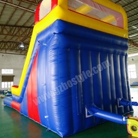 Grand toboggan aquatique gonflable d'extérieur avec piscine à jets d'eau, PVC de qualité commerciale, installation facile, taille et capacité personnalisables pour les enfants