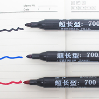 TOMART – marqueurs permanents à pointes Jumbo imperméables, stylos bleus, noirs et rouges, 3mm, 5mm