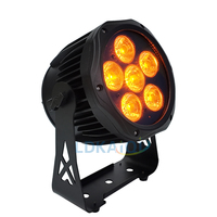 Projecteur PAR LED rechargeable 6x18W RGBWA+UV, contrôle par application, DMX sans fil, IP65