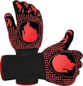 Guantes para Barbacoa, Guantes para Horno, Guantes para Asar - 1472 ℉   Guantes de Horno Resistentes al Calor Extremo, Guantes de Cocina de Silicona Antideslizantes para Asar - Product Image 1