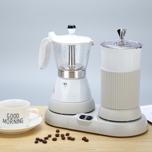 Ensemble de machine à café italienne entièrement automatique avec mousseur à lait, outils à café, vente en gros, cadeau, cafetière Moka, mousseur à lait - Product Image 3