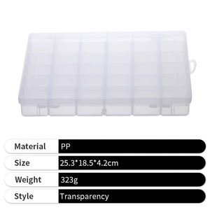 Custom Clear Plastic Storage Box Portable 36 Compartments Transparent PP Jewelry Box with Lid - Product Image 4