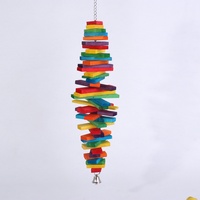 Jouets pour oiseaux : Perchoir en bois de bananier, hamac, balançoire, cloche suspendue, jouet à mâcher – Écologique, de luxe, moderne, pour cage à oiseaux (papillons, calopsites)