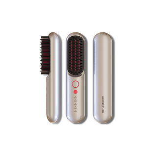 पोर्टेबल वायरलेस गर्म लोहे कंघी केरातिन बाल सीधे ब्रश इलेक्ट्रिक ईओण बाल दाढ़ी straightener के लिए पुरुषों और महिलाओं - Product Image 5