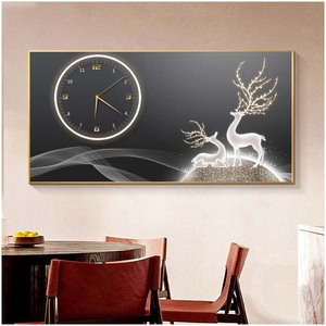 Decorative <strong>Wall</strong> <strong>Clock</strong> Painting Crystal Porcelain <strong>Silent</strong> Pointer Battery Powered <strong>Wall</strong> <strong>Clock</strong> - Product Image 1