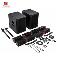 HYANKA LVP-15 Altavoces Lineales de 15 Pulgadas, 4 ohmios, Altavoz Lineal Profesional Clase D 2*300W, Sistema Lineal de 15 Pulgadas para Escenario