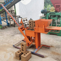 Machine manuelle de fabrication de briques de terre stabilisées, blocs ciment-argile pour murs de soutènement et bâtiments résidentiels