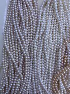 Perlas Redondas de Agua Dulce Naturales de Color Blanco, Collar de Perlas Auténticas de 40 cm, Clásico para Mujer - Product Image 4