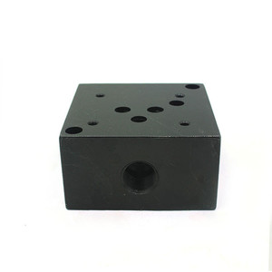 Bloc de distribution hydraulique 6 voies avec électrovanne, installation filetée, en acier 45 pour système d'huile de presse à balles - Product Image 1