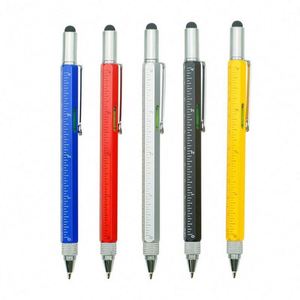Bolígrafos Metálicos Multifuncionales 6 en 1 con Logotipo Personalizado, Bolígrafo de Ingeniería con Escala, Venta al Por Mayor de Fábrica Sy59 - Product Image 1
