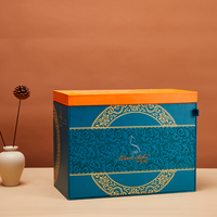 Boîte en carton rigide à double porte avec impression UV personnalisée, plusieurs compartiments, pour emballages cadeaux de Noël, vente en gros