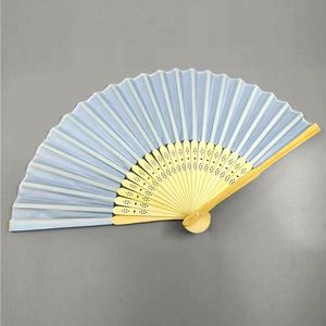 Abanico Plegable de Bambú Blanco para Invitaciones de Boda, Manualidades, Regalos Empresariales, Estilo Arte Folclórico, Decoración Tallada - Product Image 1
