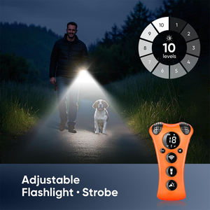 Entrenador ultrasónico ajustable para perros, 10 niveles, recargable, de frecuencia variable, resistente al agua, IP67, Corrector de comportamiento de mascotas de plástico - Product Image 3