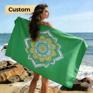 Toallas de Playa de Microfibra Ecológicas de Secado Rápido y Resistentes a la Arena con Logotipo Personalizado, Diseño de Dibujos Animados Impreso Digitalmente, Estilo de Lujo - Product Image 1