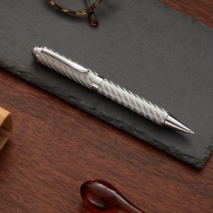 Stylo <span class=keywords><strong>Rotring</strong></span> en fibre de carbone intégrale, corps torsadé, couleurs bleu, argent, rouge, véritable fibre de carbone, stylo de signature exécutif pour affaires - Product Image 4