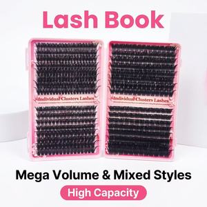 Kit d'extension <span class=keywords><strong>de</strong></span> cils en vison DIY D-curl effet wispy, à base <span class=keywords><strong>de</strong></span> mécanisme, avec un livre <span class=keywords><strong>de</strong></span> cils dense quatre-en-un, imperméable, grande capacité, multi-usage - Product Image 4