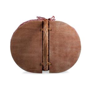 Handmade Dệt Bán Buôn Oval <span class=keywords><strong>Willow</strong></span> <span class=keywords><strong>Wicker</strong></span> Lưu Trữ Dã Ngoại Giỏ <span class=keywords><strong>Hamper</strong></span> Với Lót Và Nắp Gỗ - Product Image 6