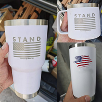 Origin VASOS ODM OEM 20OZ 30OZ Gobelet isotherme camouflage avec couvercles, impression UV intégrale, en acier inoxydable, tasse à café camouflage