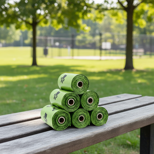 Güçlü Özel Logolu Biyobozunur Köpek Dışkısı Poşetleri, Evde Kullanım İçin İki Renkli Kompostlanabilir Atık Toplayıcı - Product Image 1