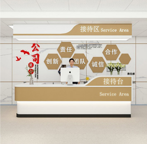 Mostrador de Recepción Artístico de FRP de Alta Gama con Diseño de Escultura Creativa para Decoración de Espacios Comerciales - Product Image 6