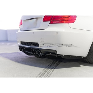 VRS Style <b>Car</b> Rear Bumper Lip Fin Spoiler Protector Carbon Fiber Rear <b>Diffuser</b> Splitters for BMW E92 E93 M3 - Product Image 4