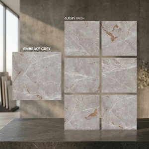 Esprada Gris 800x800mm Porcelana 80x80cm Cerámica Azulejos Mármol brillante Camerún - Product Image 4