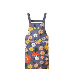 Tablier de travail de cuisine unisexe anti-salissures, imperméable, anti-huile, durable, avec bretelles croisées, pour le nettoyage - Product Image 1