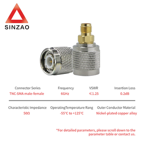 Wayiii TNC Nam để SMA nữ <span class=keywords><strong>RF</strong></span> đồng trục Adapter DC-6GHz lò vi sóng các thành phần <span class=keywords><strong>RF</strong></span> đồng trục kết nối nhà sản xuất - Product Image 5