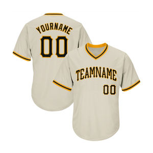 Op maat gemaakte polyester oversized comfortabele blanco sportkleding met aangepast logo honkbaltrui - Product Image 1