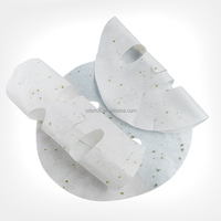 Masque facial anti-brillance en tissu non tissé spunlace vert haute pression à base de fibres de feuille de lotus, tissage uni, vente chaude