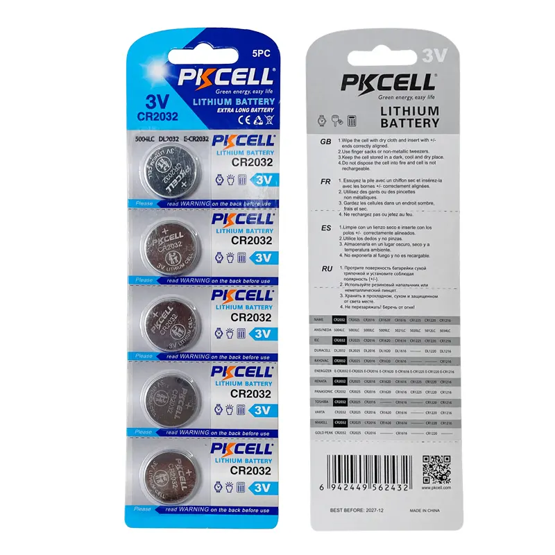 PKCELL CR2450 CR2032 CR2025 CR1632 CR2016 batteria al litio primaria LiMnO2 per rimuovere il controllo