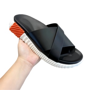 New Designer Luxury Fashion Anti-Slip Massage Height-Increasing Open Toe Casual Walking Indoor Outdoor Genuine Leather <b>Slippers</b> - Product Image 1