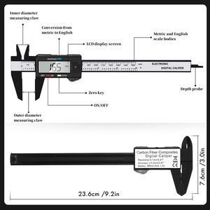 0-150 Mm 6 pollici strumento di misurazione dello schermo Lcd calibro digitale nonio elettronico micrometro righello Vernier pinze - Product Image 4