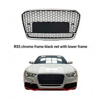 Grille avant en nid d'abeille style A5 S5 RS5, noir brillant ABS, pour Audi A5 S5 B8.5 2012 2013 2014 2015 2016